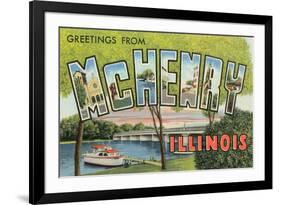 Greetings from Mchenry, Illinois-null-Framed Art Print