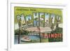 Greetings from Mchenry, Illinois-null-Framed Premium Giclee Print