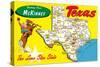 Greetings from McKinney, Texas, Map-null-Stretched Canvas