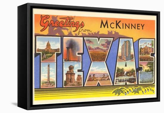 Greetings from McKinney, Texas-null-Framed Stretched Canvas