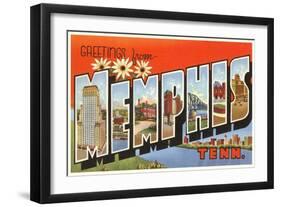 Greetings from Memphis, Tennessee-null-Framed Art Print