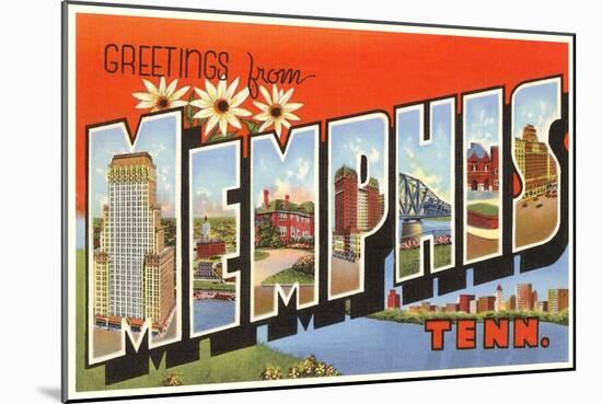 Greetings from Memphis, Tennessee-null-Mounted Art Print