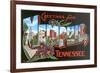 Greetings from Memphis, Tennessee-null-Framed Premium Giclee Print