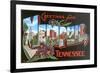 Greetings from Memphis, Tennessee-null-Framed Premium Giclee Print