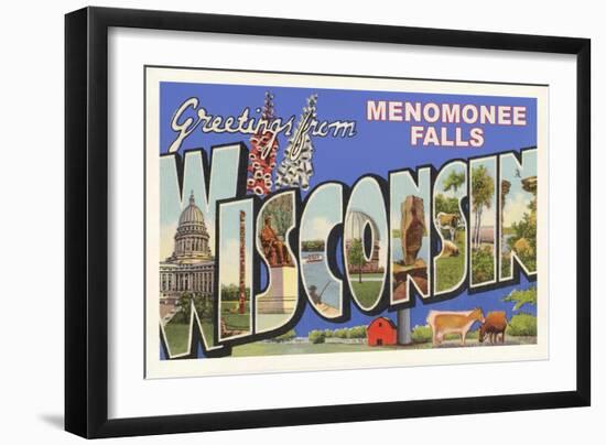 Greetings from Menomonee Falls-null-Framed Art Print