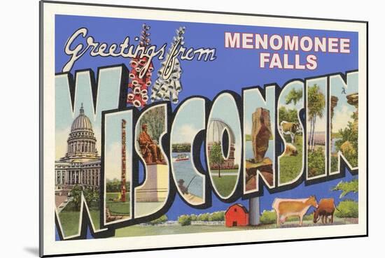 Greetings from Menomonee Falls-null-Mounted Art Print