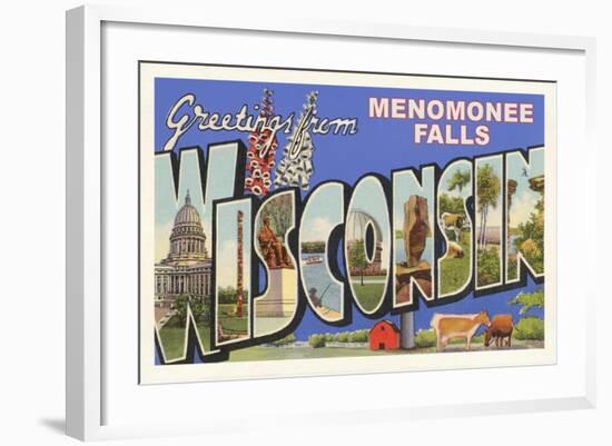 Greetings from Menomonee Falls-null-Framed Art Print