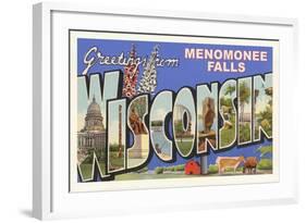Greetings from Menomonee Falls-null-Framed Art Print