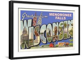 Greetings from Menomonee Falls-null-Framed Art Print