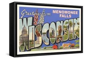 Greetings from Menomonee Falls-null-Framed Stretched Canvas