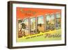 Greetings from Miami and Miami Beach, Florida-null-Framed Giclee Print