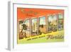 Greetings from Miami and Miami Beach, Florida-null-Framed Giclee Print