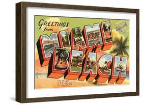 Greetings from Miami Beach, Florida-null-Framed Art Print