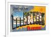 Greetings from Miami Beach, Florida-null-Framed Premium Giclee Print