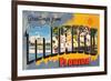 Greetings from Miami Beach, Florida-null-Framed Premium Giclee Print