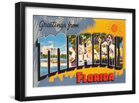 Greetings from Miami Beach, Florida-null-Framed Art Print