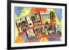 Greetings from Miami Beach, Florida-null-Framed Premium Giclee Print