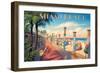 Greetings from Miami Beach-Kerne Erickson-Framed Art Print