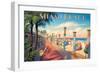 Greetings from Miami Beach-Kerne Erickson-Framed Art Print