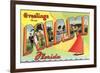 Greetings from Miami, Florida-null-Framed Premium Giclee Print