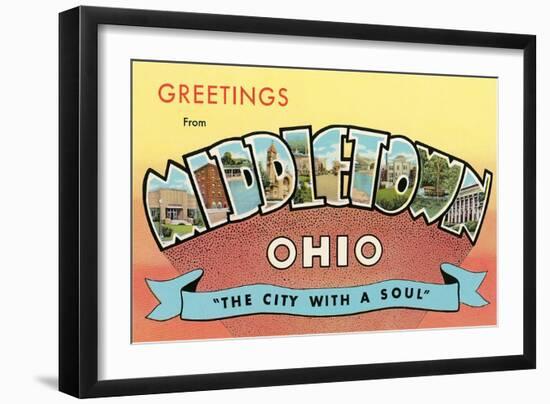 Greetings from Middletown, Ohio-null-Framed Art Print