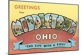 Greetings from Middletown, Ohio-null-Mounted Art Print