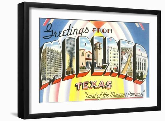 Greetings from Midland, Texas-null-Framed Art Print