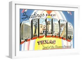 Greetings from Midland, Texas-null-Framed Art Print