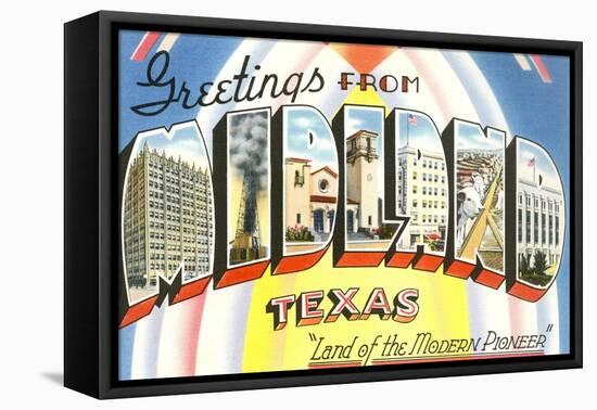 Greetings from Midland, Texas-null-Framed Stretched Canvas