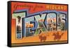 Greetings from Midland, Texas-null-Framed Stretched Canvas