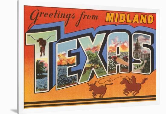 Greetings from Midland, Texas-null-Framed Art Print