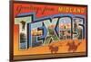 Greetings from Midland, Texas-null-Framed Art Print