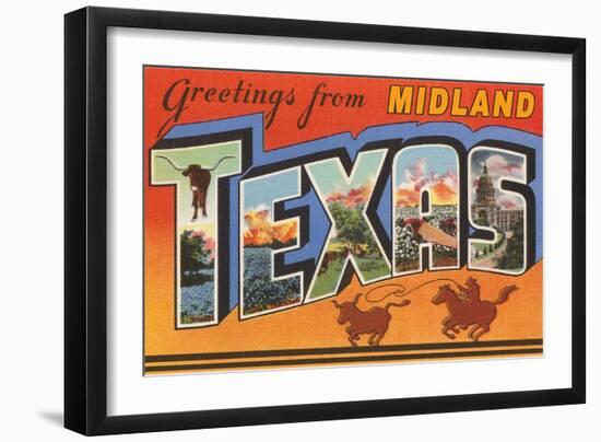 Greetings from Midland, Texas-null-Framed Art Print