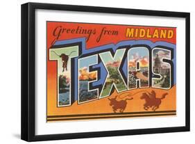 Greetings from Midland, Texas-null-Framed Art Print