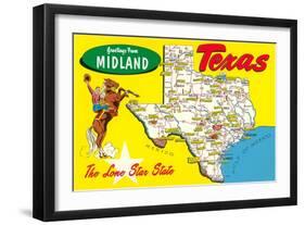Greetings from Midland, Texas-null-Framed Art Print