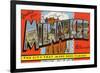 Greetings from Milwaukee, Wisconsin-null-Framed Art Print