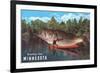 Greetings from Minnesota, Giant Fish-null-Framed Premium Giclee Print