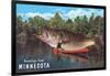 Greetings from Minnesota, Giant Fish-null-Framed Art Print