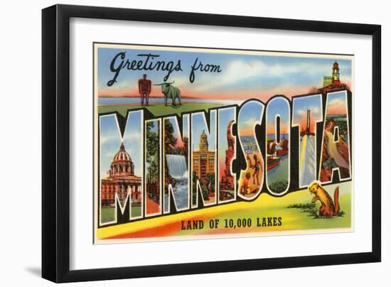 Greetings from Minnesota-null-Framed Art Print