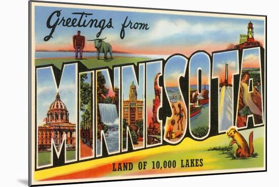 Greetings from Minnesota-null-Mounted Art Print