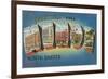 Greetings from Minot, North Dakota-null-Framed Premium Giclee Print