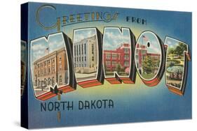 Greetings from Minot, North Dakota-null-Stretched Canvas