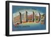 Greetings from Minot, North Dakota-null-Framed Art Print