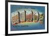 Greetings from Minot, North Dakota-null-Framed Premium Giclee Print