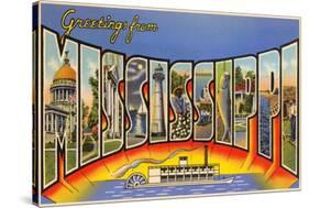 Greetings from Mississippi-null-Stretched Canvas