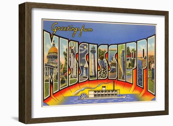 Greetings from Mississippi-null-Framed Art Print