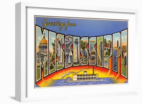 Greetings from Mississippi-null-Framed Art Print