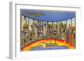 Greetings from Mississippi-null-Framed Art Print