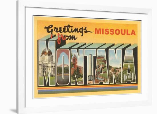 Greetings from Missoula, Montana-null-Framed Premium Giclee Print