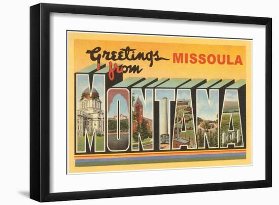 Greetings from Missoula, Montana-null-Framed Art Print